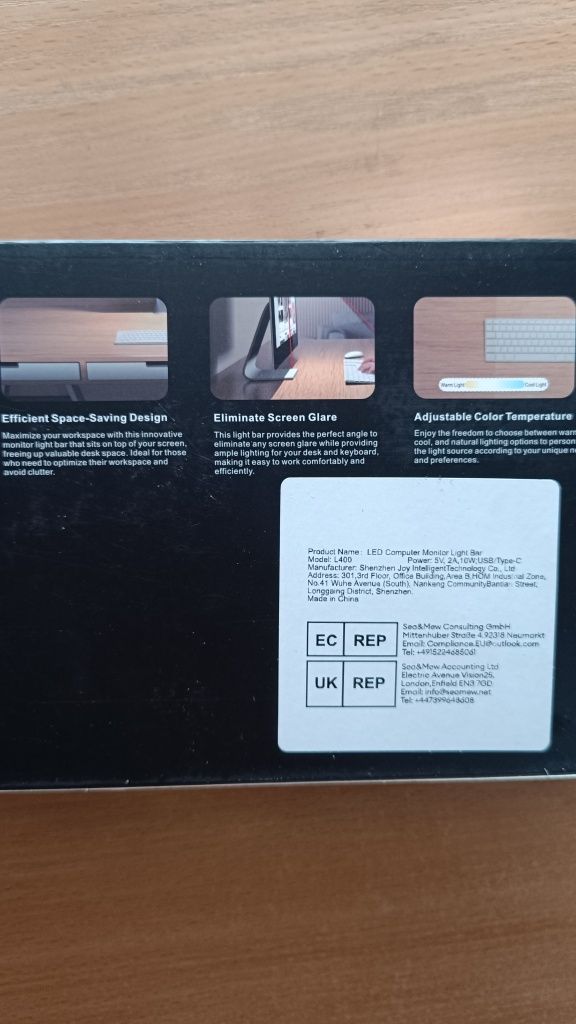 Lampka zawieszana dwuczęściowa LED na monitor Nowa