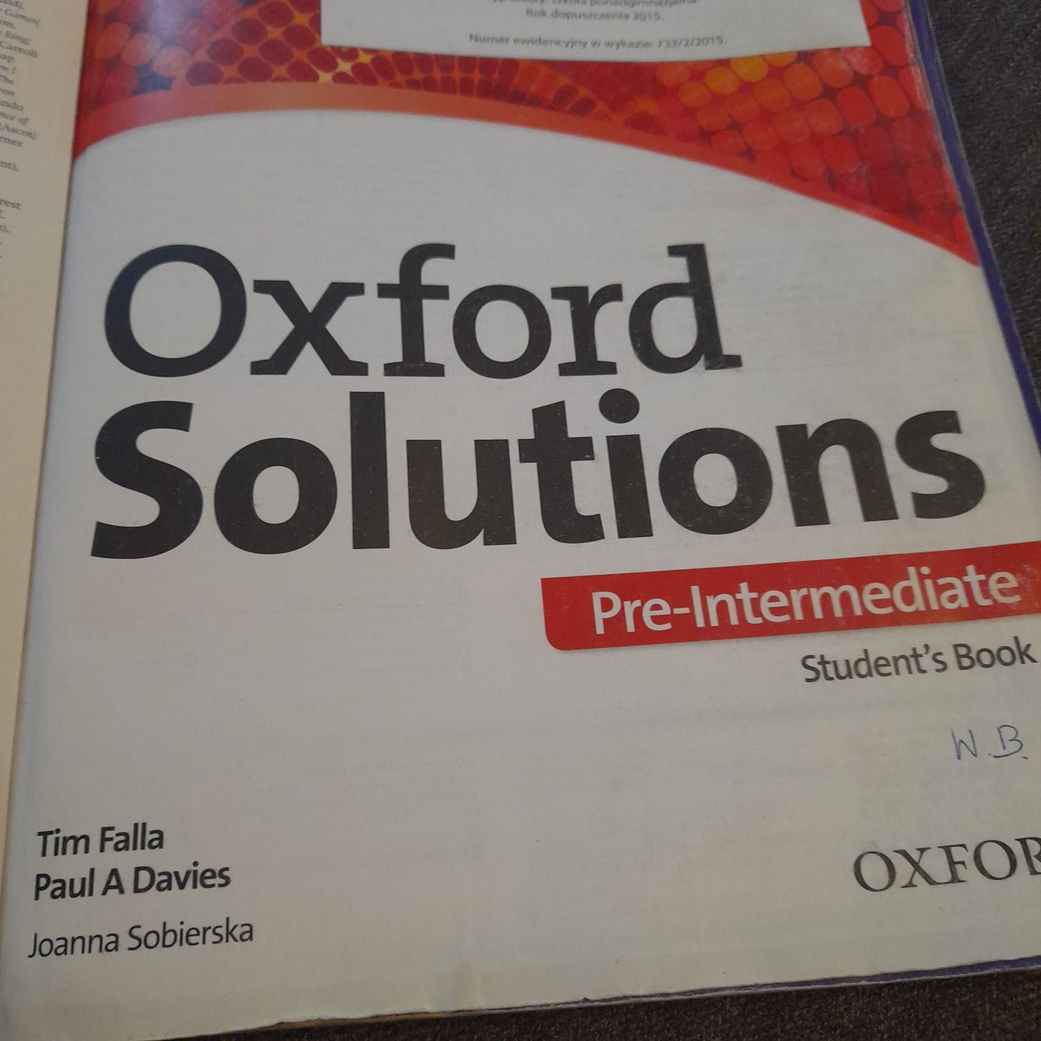 Oxford solutions Podręcznik do języka angielskiego język angielski