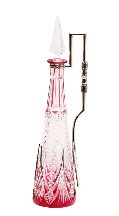 Decanter em cristal doble em tons de castanho