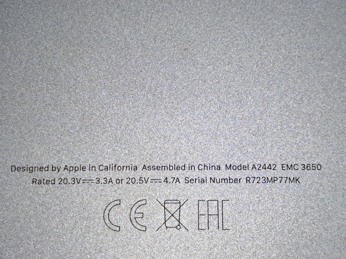 MacBook Pro a2442 14" iCloud! D877