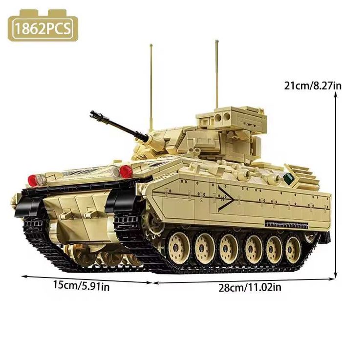 Конструктор танк  M2 Bradley. 1862 дет. Військова техніка м2 бредлі