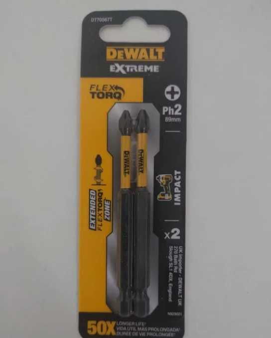 Бита DeWALT DT70566T PH2 PZ2 T25 ударная 89 мм 2шт Impact Torsion