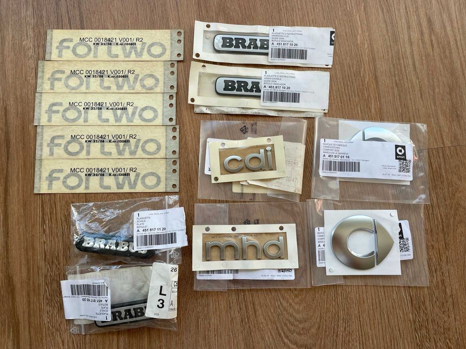 SMART - Símbolos | Emblemas | Autocolantes BRABUS | CDI | MHD - NOVOS