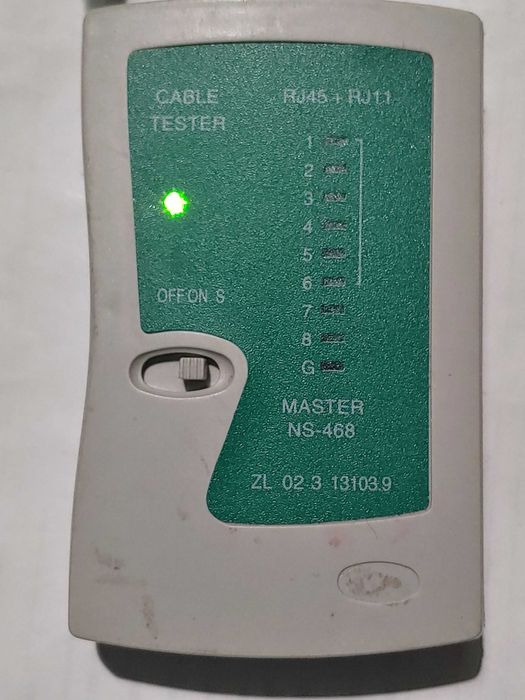 Кабельный тестер Master NS-468 с разъёмами RJ45 и RJ11