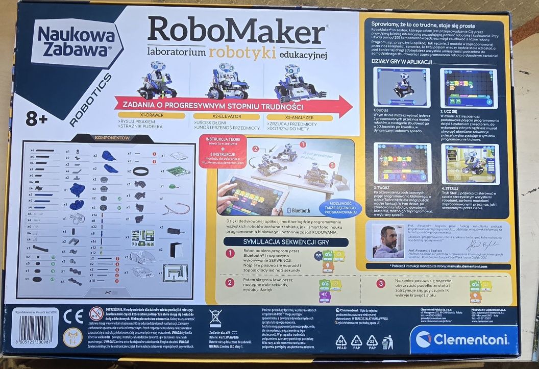 RoboMaker 8+ naukowa zabawa programowanie dla dzieci Clementoni