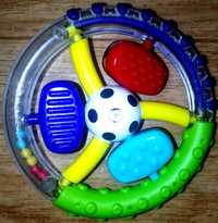 Погремушка колесо Sassy с зеркальцем шариками и движ элементами