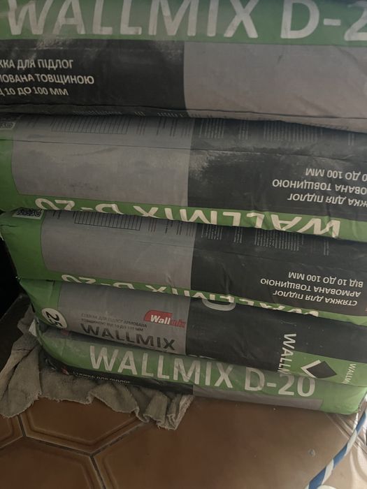 Стяжка для підлог армована Wallmikx 25 kг