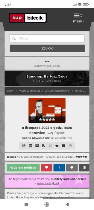 2 bilety na Stand up