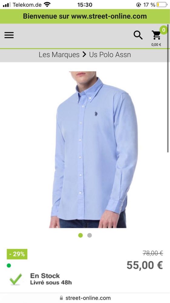 Рубашка мужская Polo Ralph Lauren