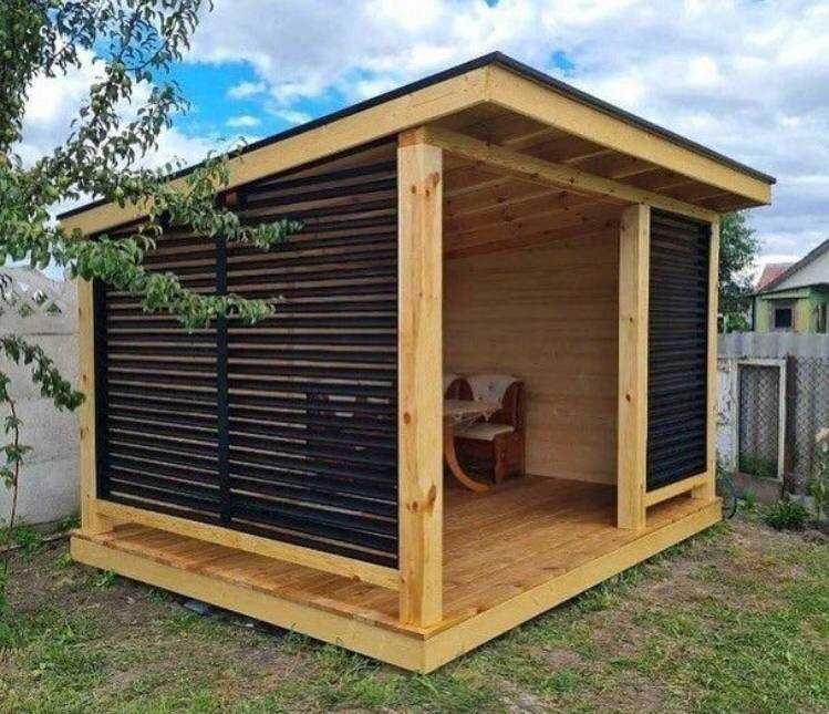 Бесідки альтанки тераси хозблоки автонавіси