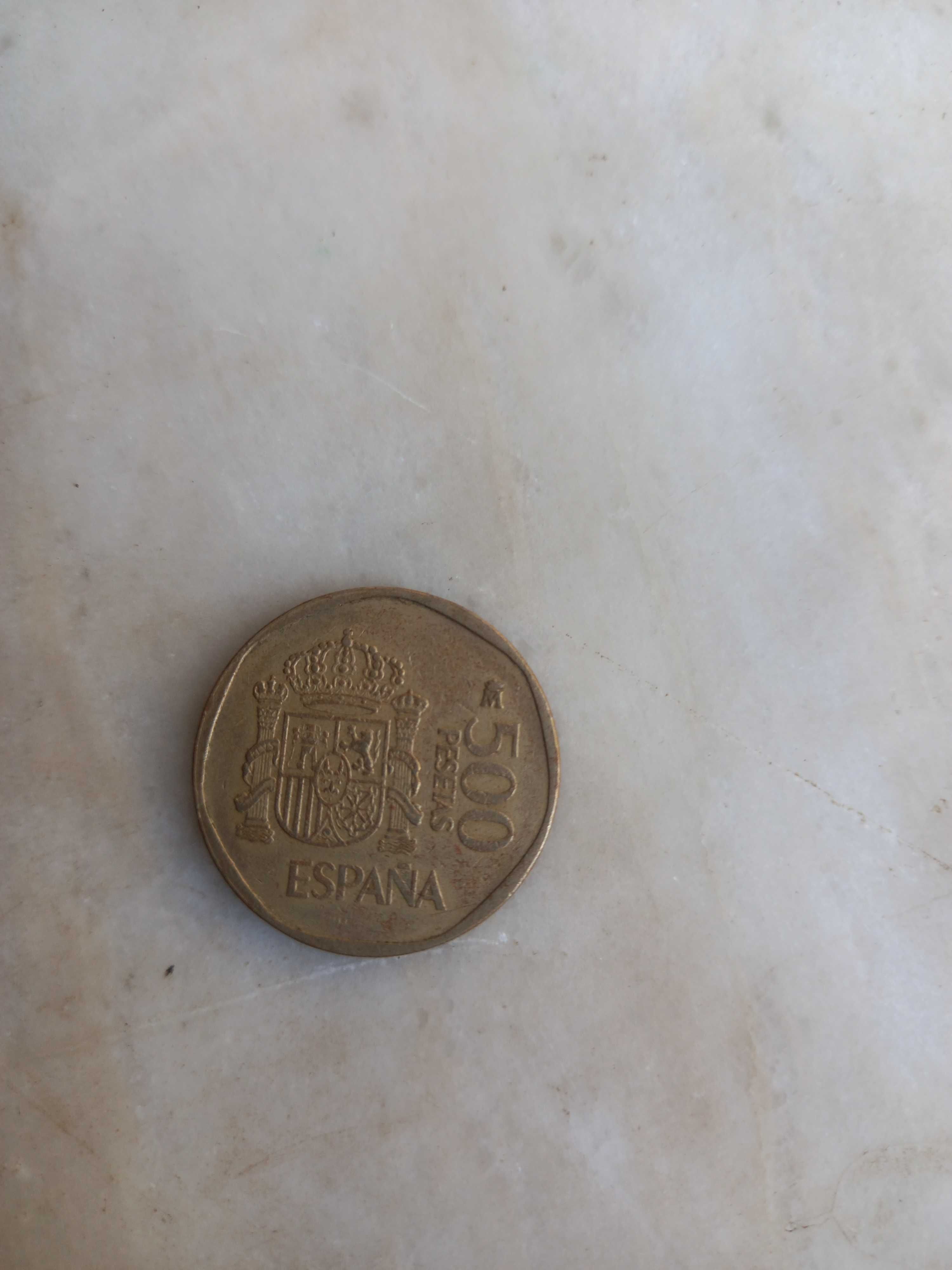 Moeda de 500 pesetas, ano de 1988