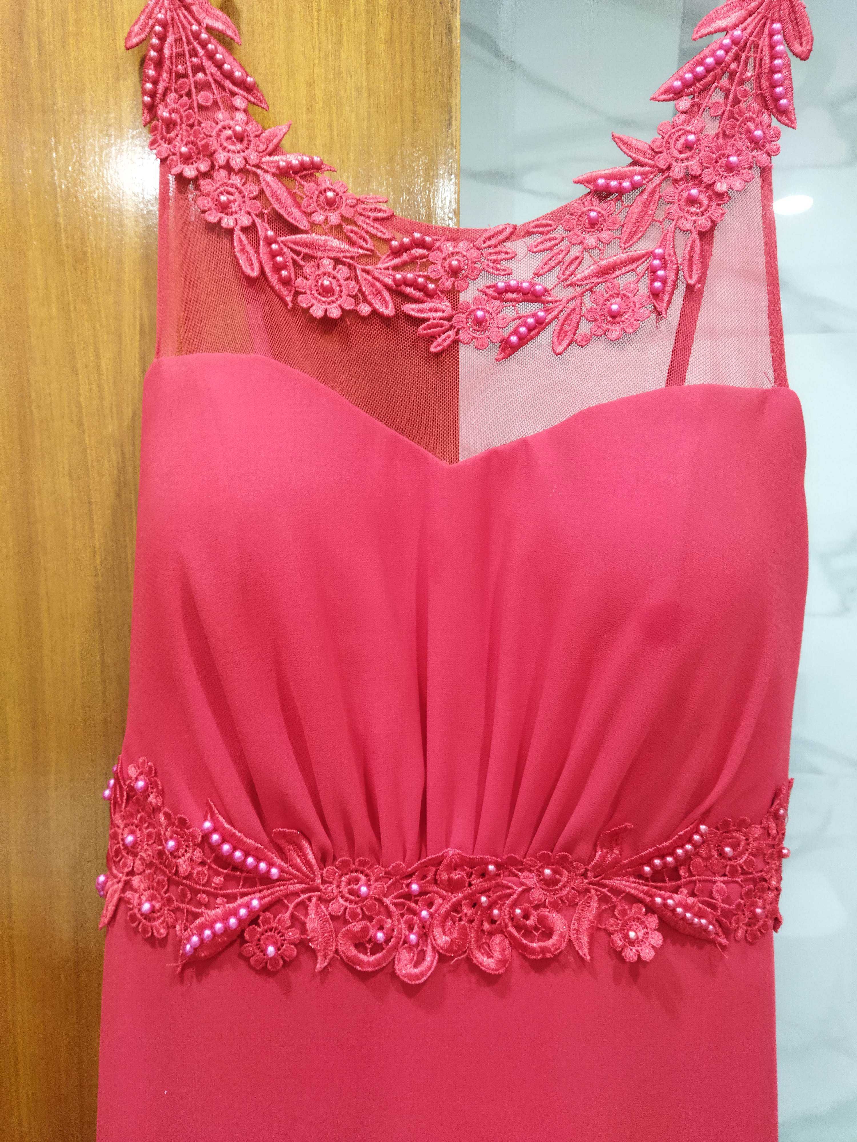 Vestido vermelho de cerimónia