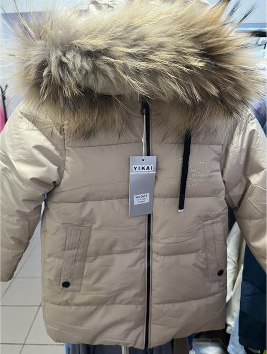 Зимова куртка для дівчинки, зимовий пуховик для дівчинки 110-128