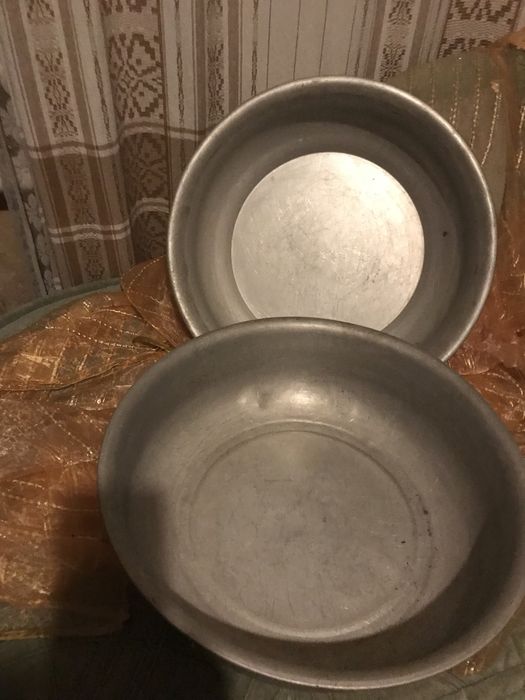 Балія оцинкована велика часів СССР / миски алюмінієві великі / відра