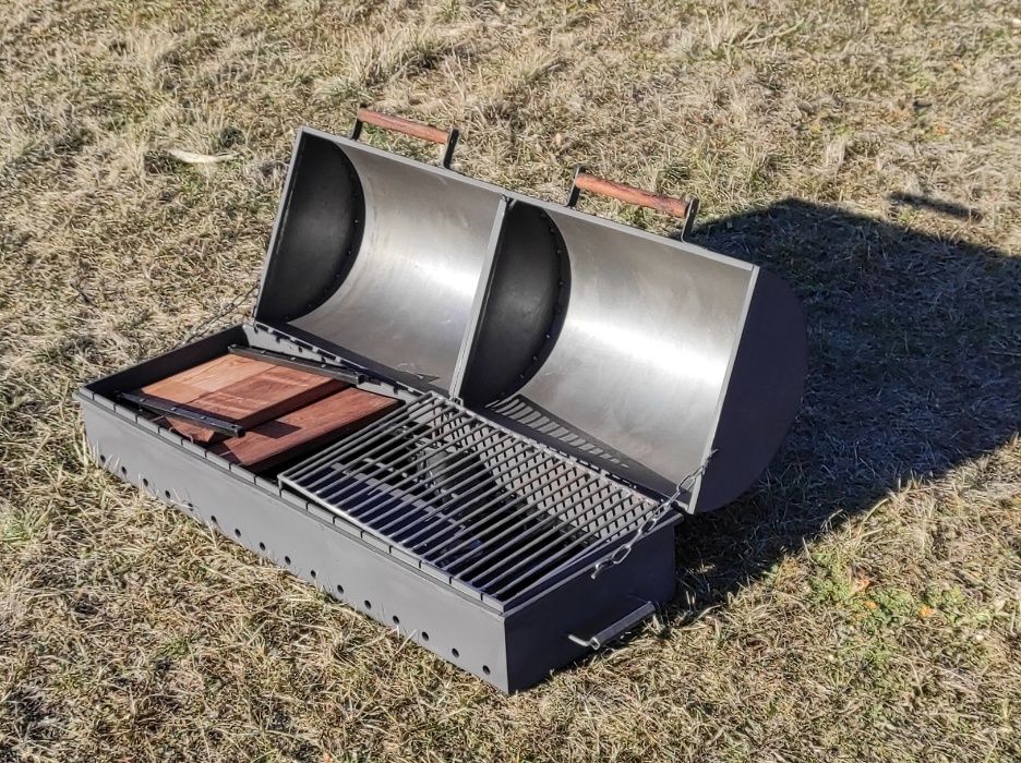 Жаровня 1 метр! Стаціонарний Мангал-Барбекю MIX T3 з Двома Кришками!