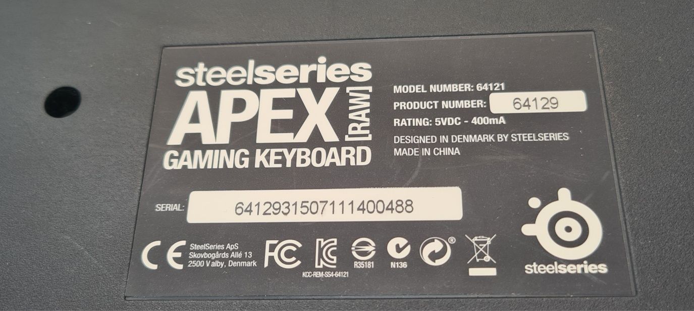 Клавиатура игровая steelseries apex gaming keyboard