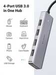 Ugreen Cm219 Adapter 4W1 Hub Usb Do 4X Usb 3.0 + Usb-C