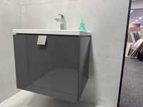 Szafka z umywalką Oristo Bold 60cm grafit połysk - 860 zł/kpl