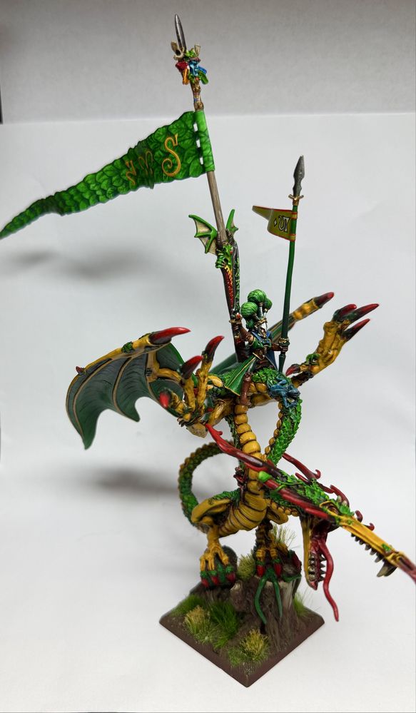 Warhammer Fantasy Old World Wood Elf Lord on Forest Dragon