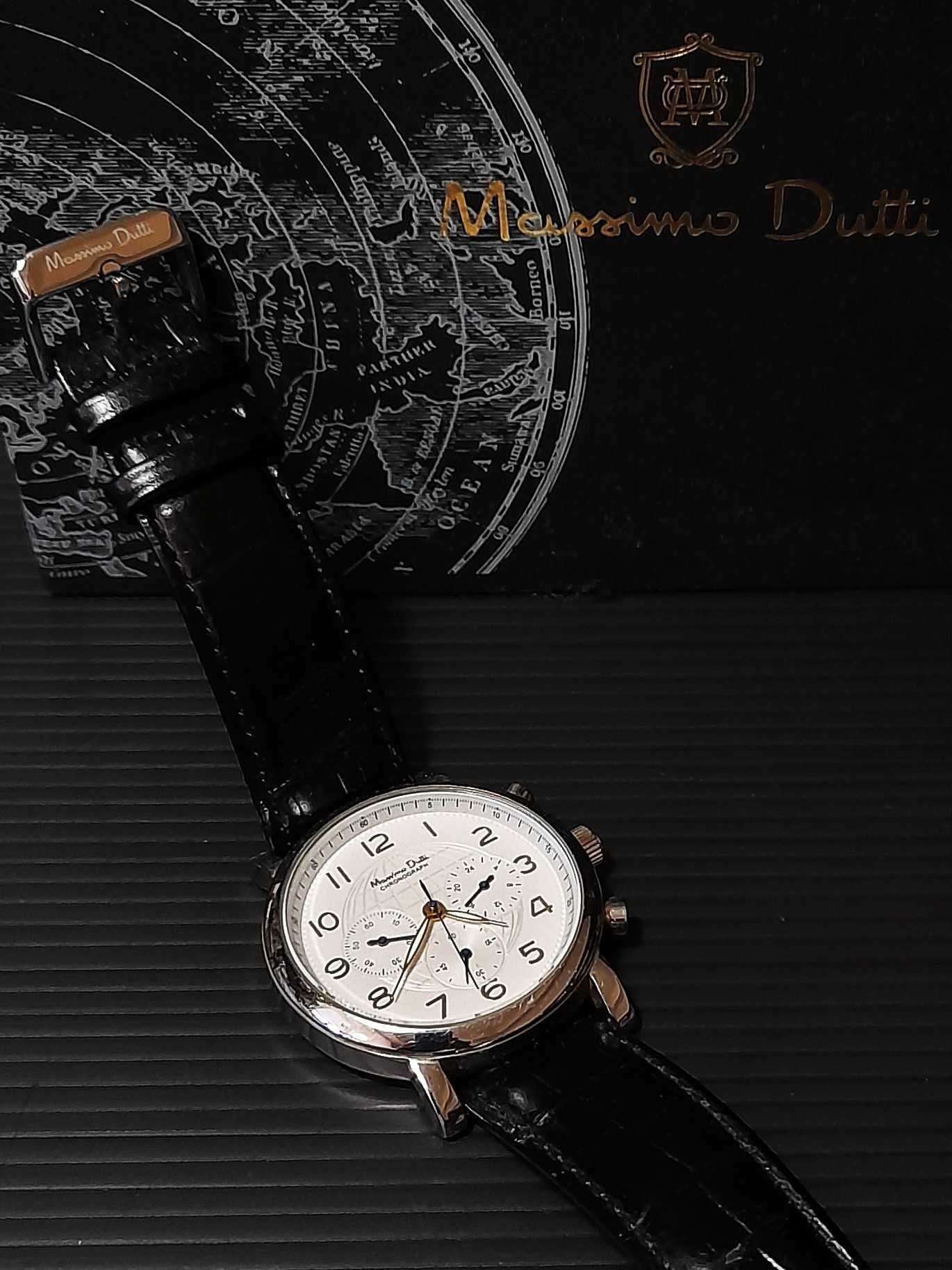 relógio Massimo Dutti Chronograph homem com kit de 3 pulseiras