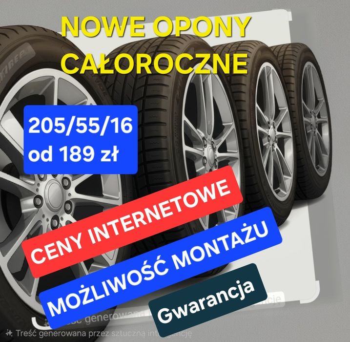 Nowe Opony Całoroczne 205/55/16 CENY INTERNETOWE