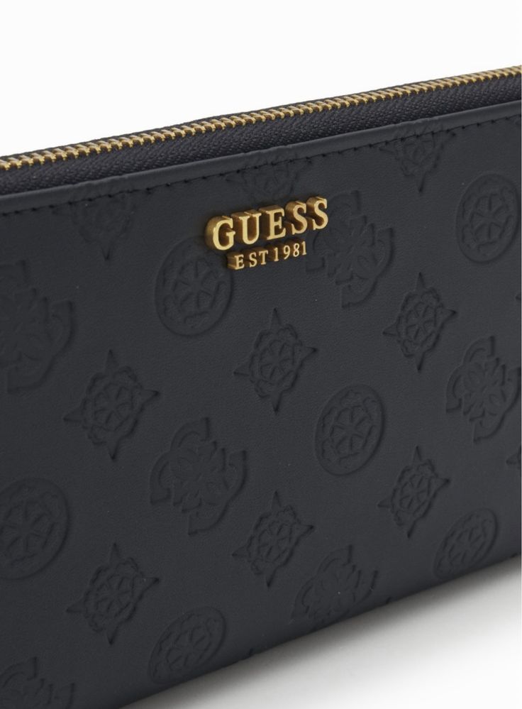 Guess ZANELLE CHEQUE ORGANIZER - Portfel - black