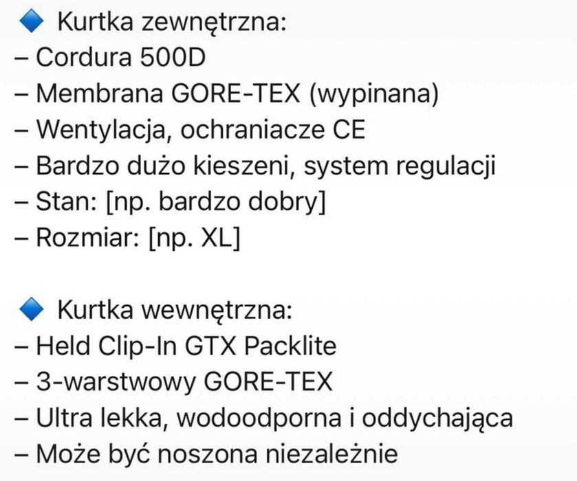 Kurtka motocyklowa firmy HELD