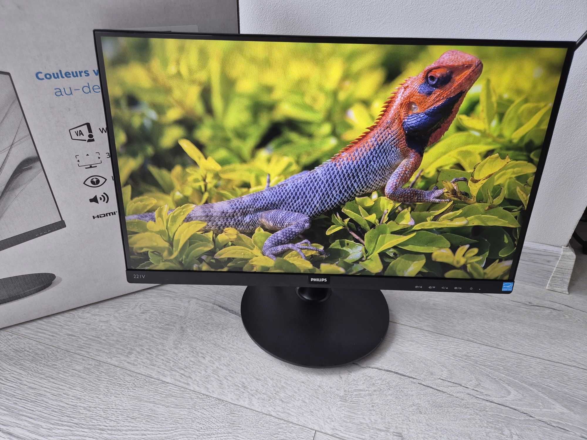 безрамковий 22" свіжий 75Hz монітор Philips 221V8 (HDMI+VGA). Trade-in