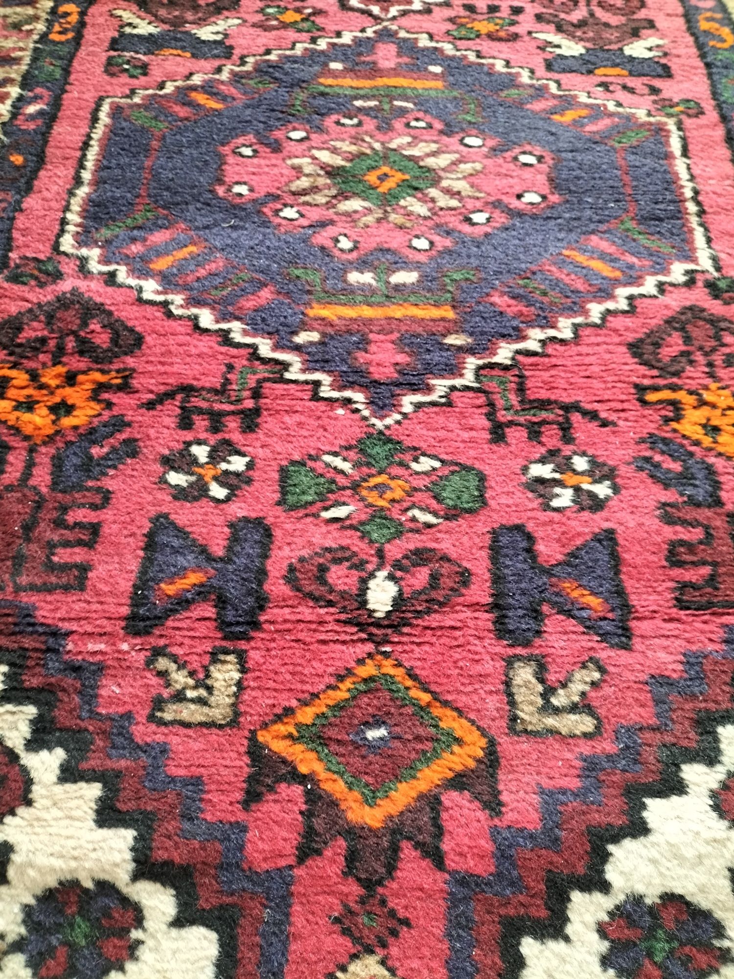 Przepiękny ręcznie tkany wełniany chodnik Hamadan 76x280cm nr 1203