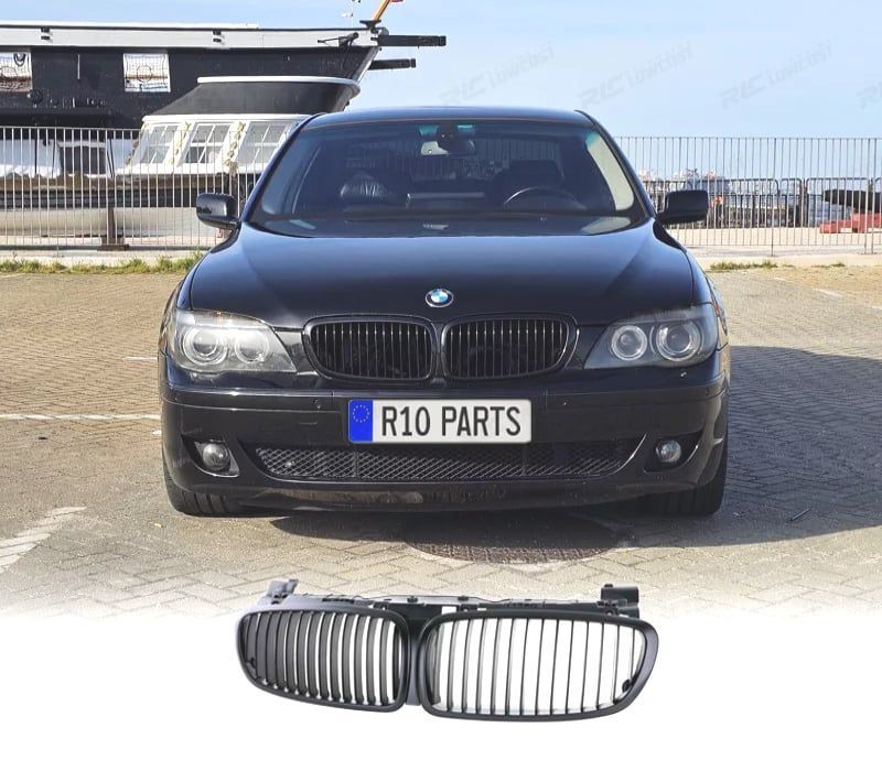 GRELHAS FRONTAIS BMW E65 E66 05-08 LOOK M PRETO MATE