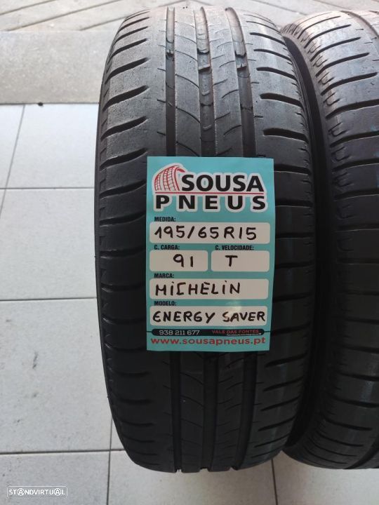 2 pneus semi novos 195-65r15 michelin - oferta dos portes 85 EUROS