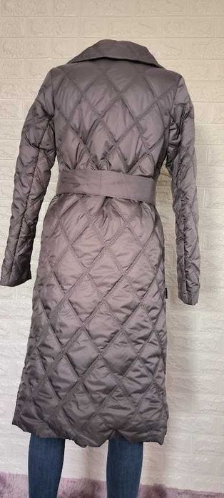 Жіноче пальто куртка пряме з плащівки з поясом осіннє наш 44 розмір