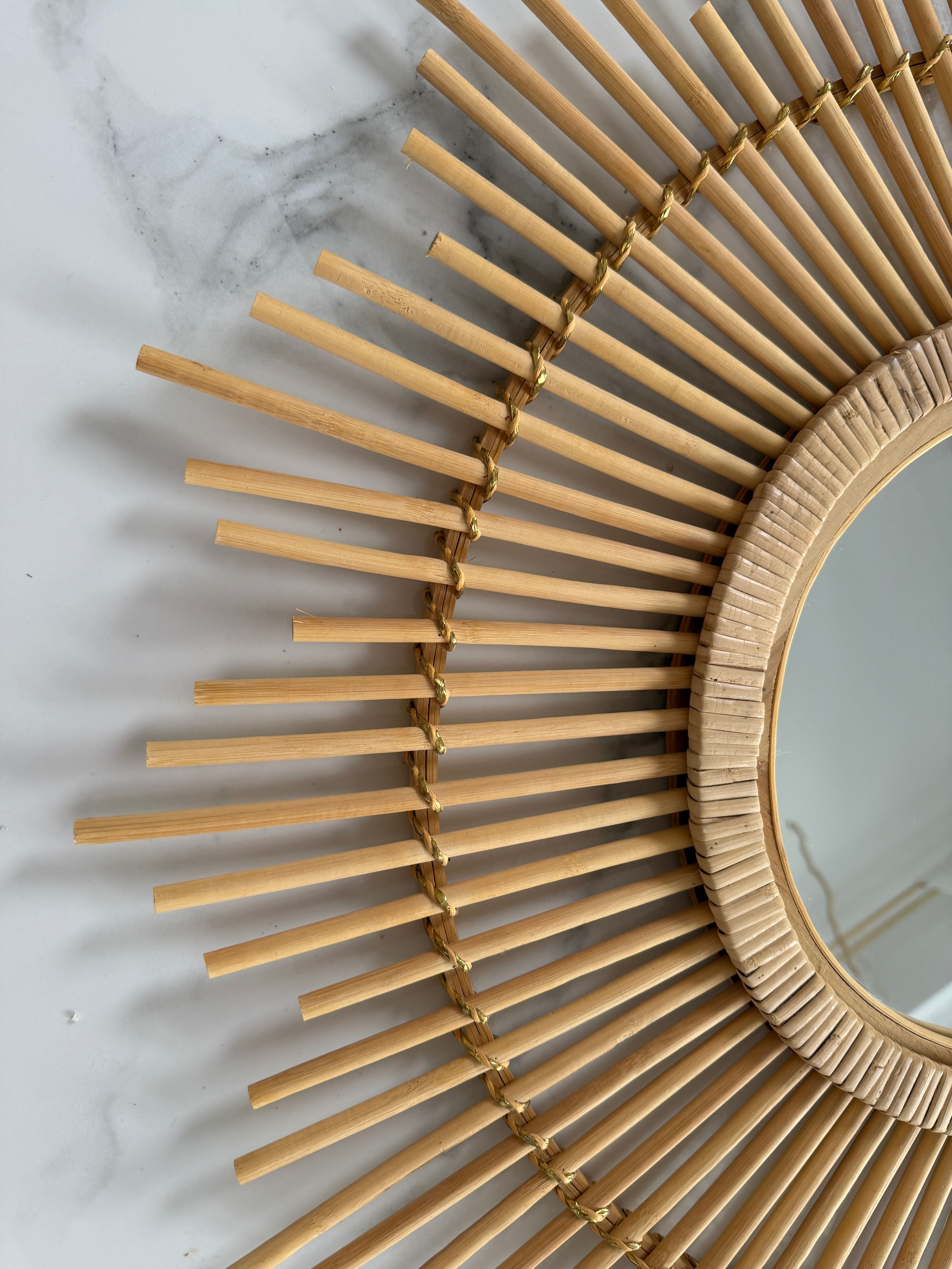 LustraXXL, 90/80 cm , boho, bali , rattan, drewno,  okrągłe