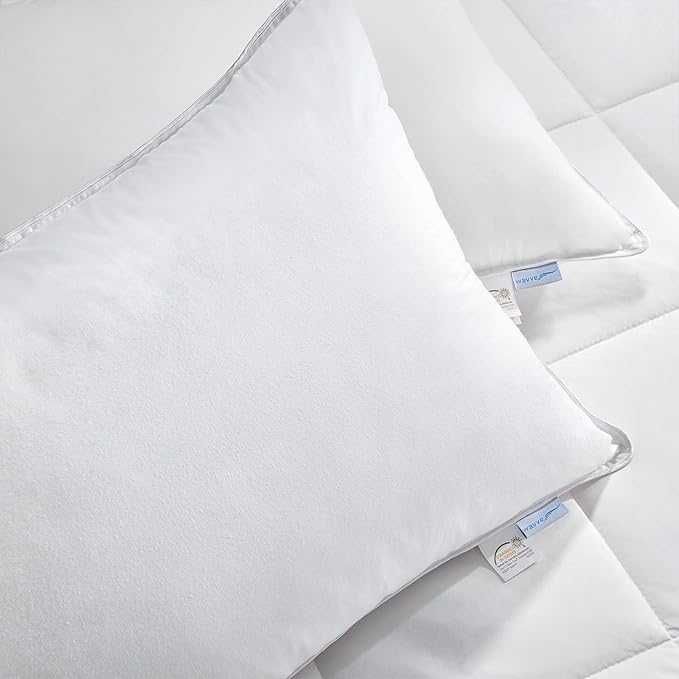 2x poduszka WAVVE 50x75 cm, bardzo grube wypełnienie 1050g OEKO TEX