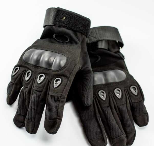 Перчатки Тактические закрытые, множество размеров, зеленый и черный