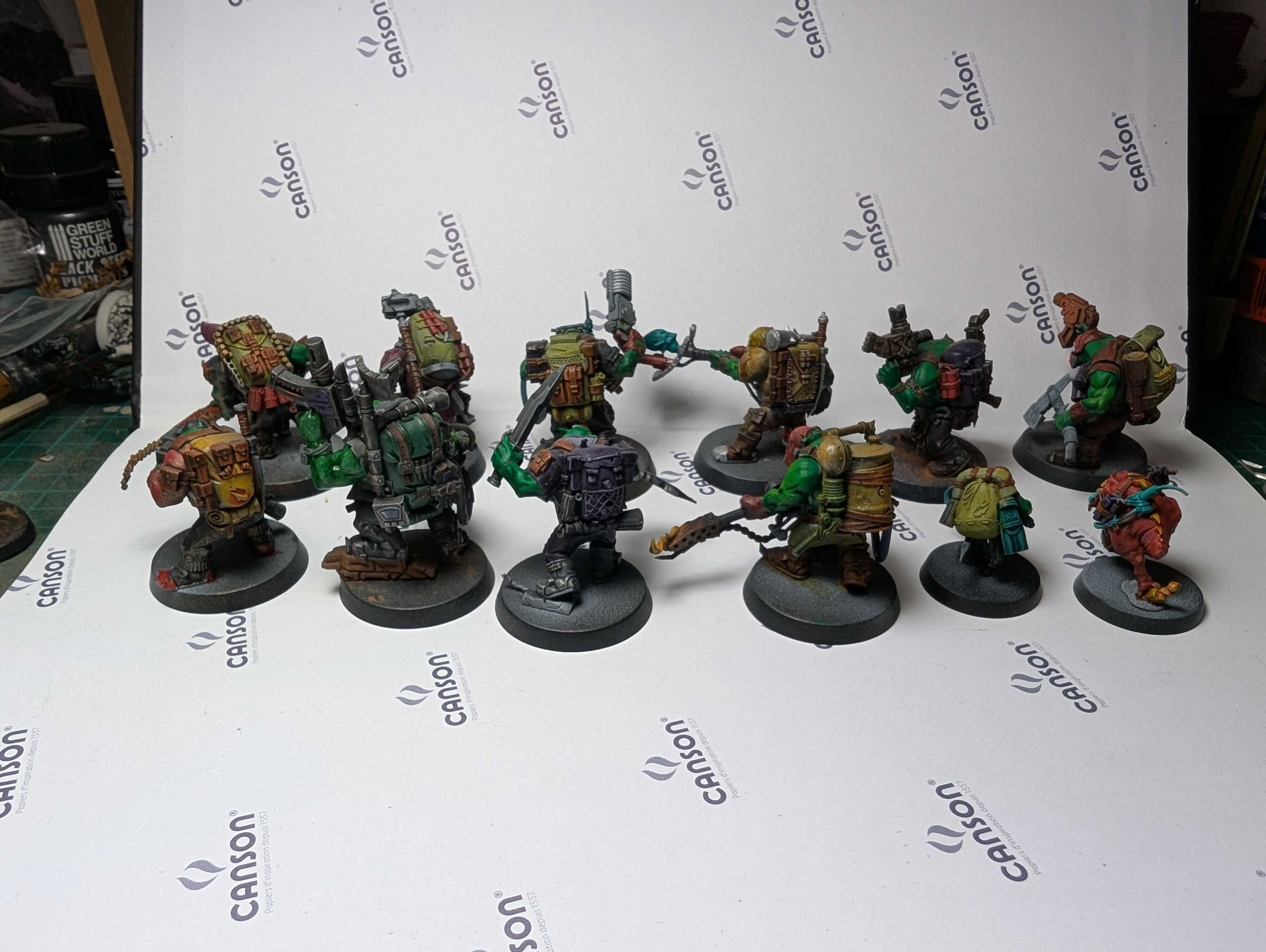 Kill Team Orc Kommando - warhammer 40k, pomalowane (słabo)