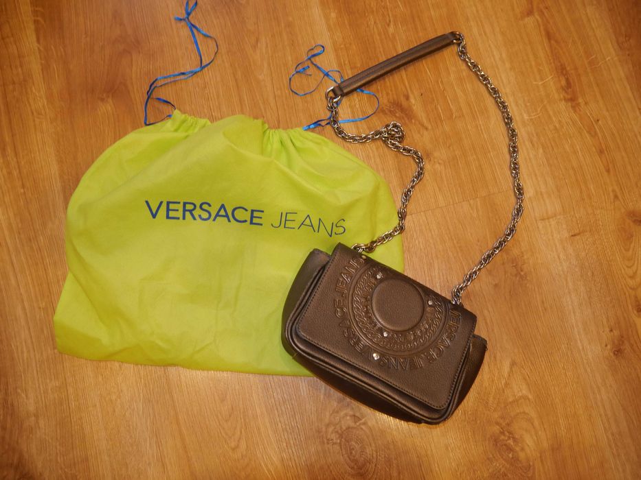 Torebka Versace Jeans na łańcuszku logo kryształki