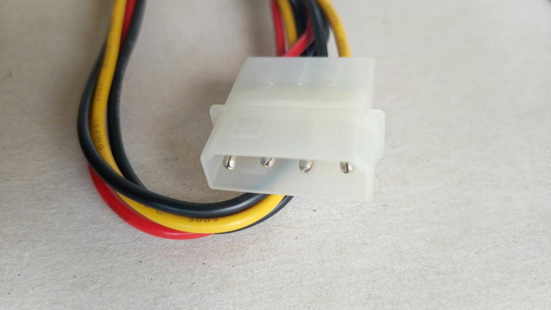 Переходник питания для HDD / SSD - Molex IDE / 2 x SATA 15 pin угловые