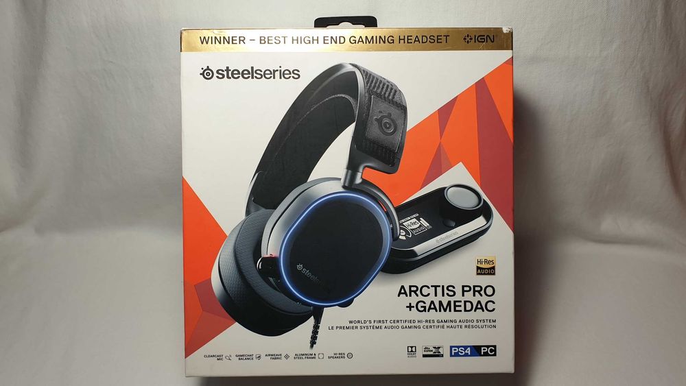 Słuchawki nauszne SteelSeries Arctis Pro + GameDac jak NOWE.