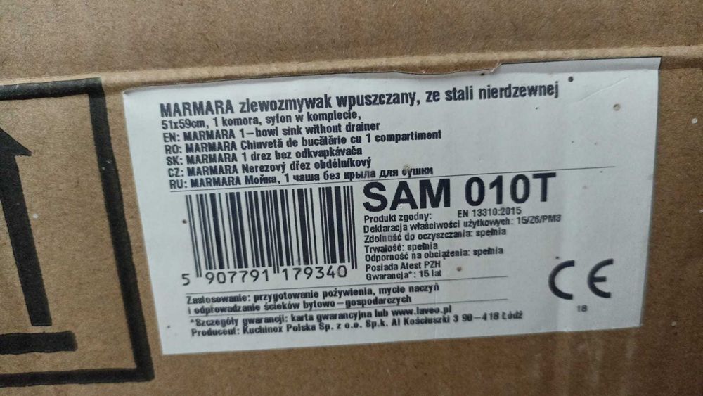 Zlew stalowy Marmara