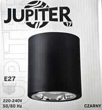 Polux Jupiter - lampa 3szt. spot okrągły, tuba sufitowa czarna 18x16cm