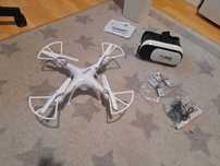 Dron z zapasowymi akumulatorami