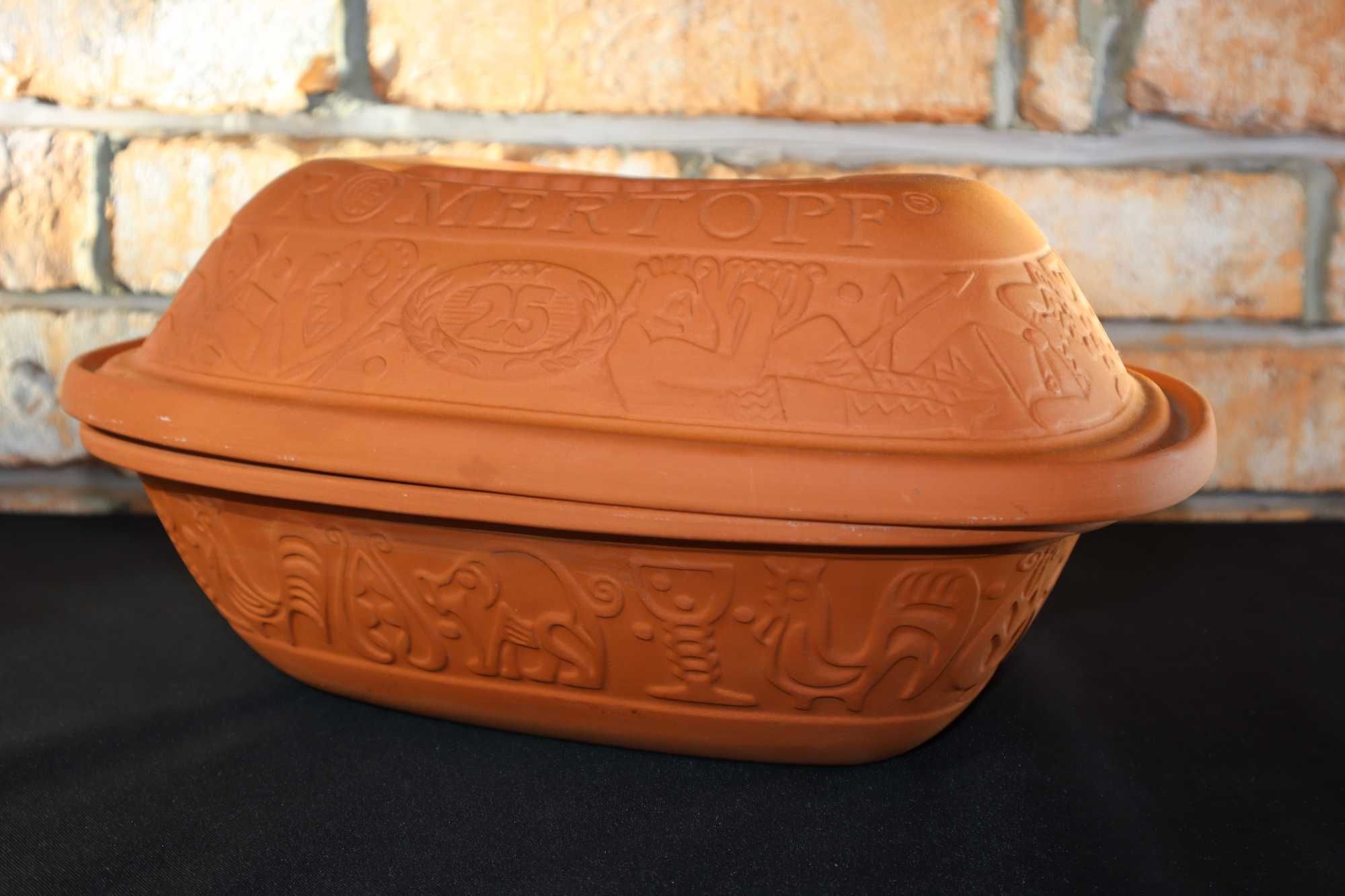 Römertopf Klasyczny ceramiczny garnek do pieczenia garnek Rzymski b041