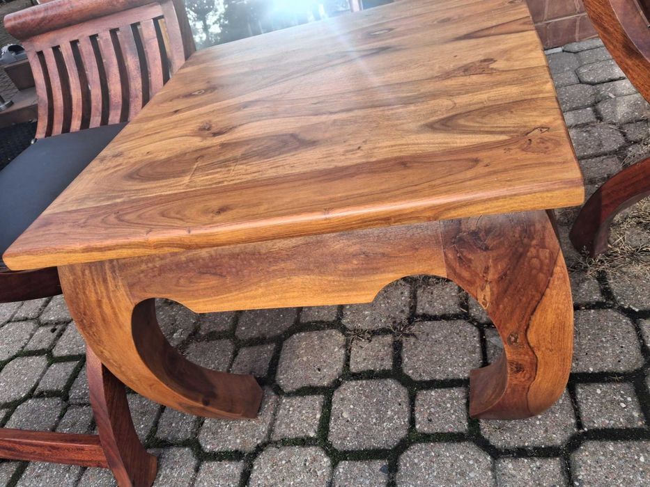 Sliczne meble wypoczynkowe  z litego drewna Idyjskie