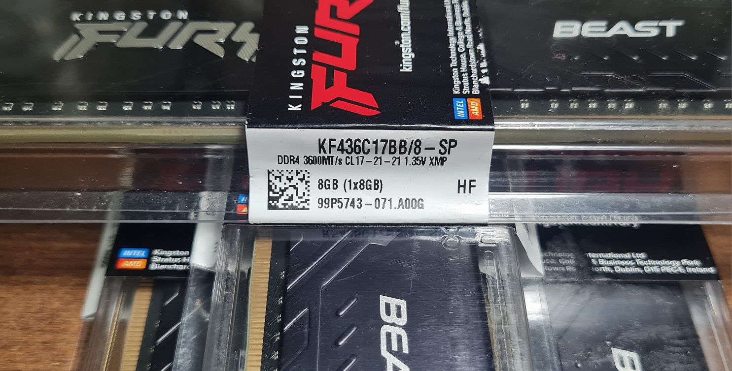 ОЗУ Kingston HyperX DDR4 8gb 3600MHz з радіатором для ПК