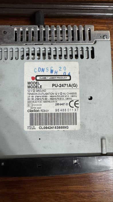 Auto Radio Clarion RD3-01 Citroën Peugeot