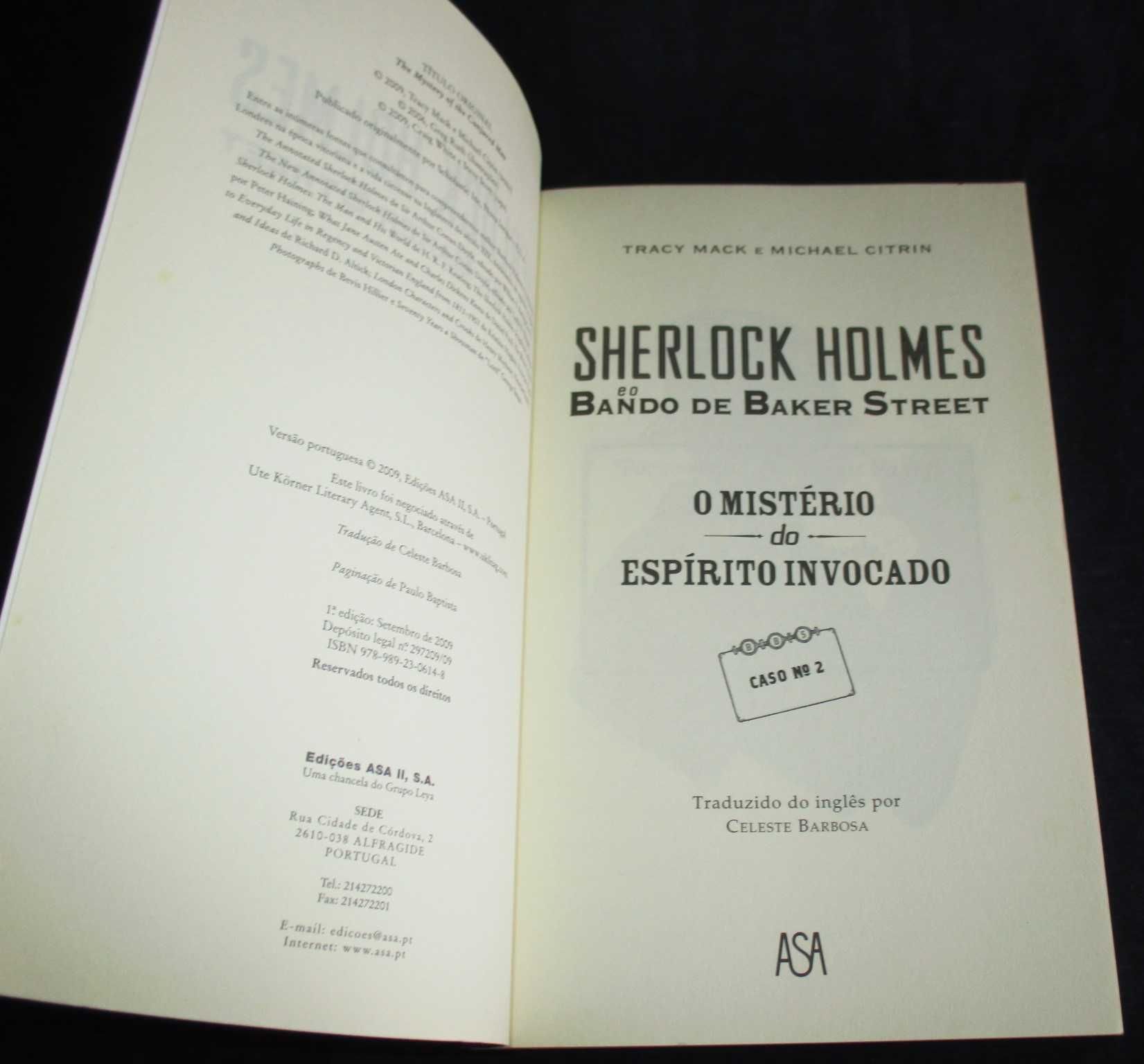 Livro Sherlock Holmes e o Bando de Baker Street O Mistério do Espírito