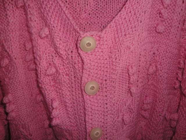 Sweter rękodzieło wzór "popcorn" ro.oversize XL/XXL