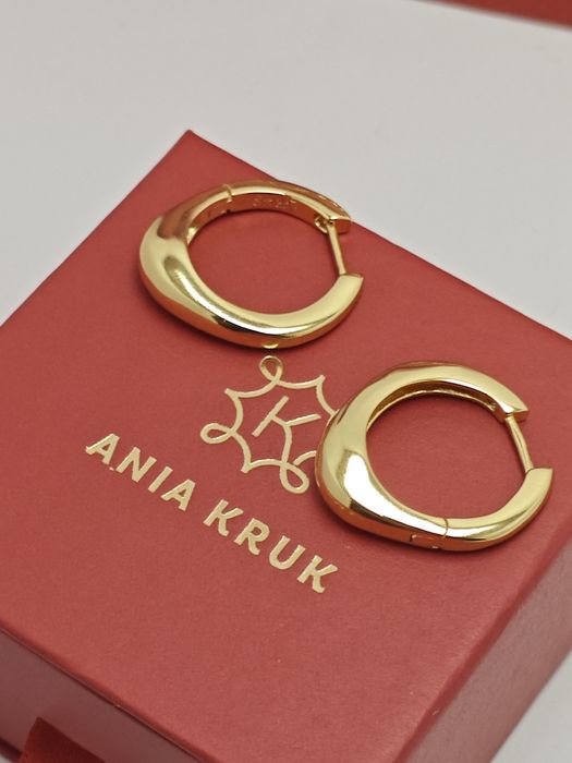 Kolczyki srebrne pozłacane 925 kreolki 2,5 cm