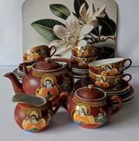Serwis do herbaty + talerze deserowe piękna stara porcelana Chińska